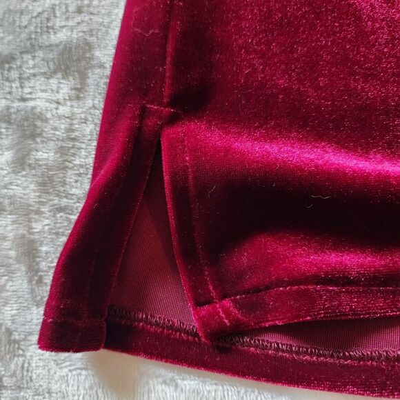 Shrine Hollywood California Red Velvet Medievil Renaissance Long Sleeve Chemise - Picture 7 of 12